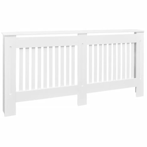 INLIFE Cache-radiateur Blanc MDF 172 cm