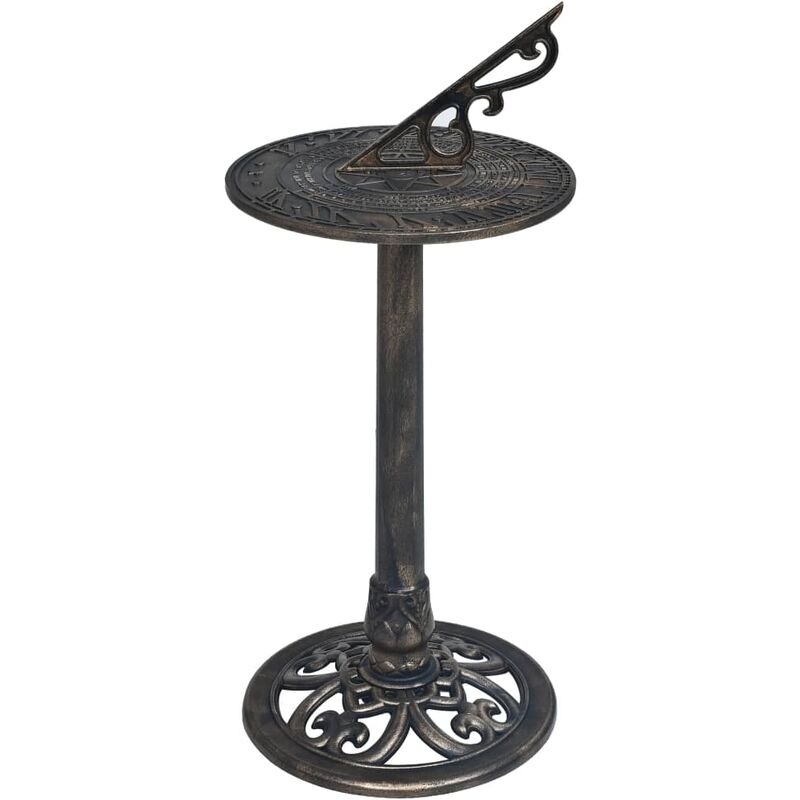 Cadran solaire Bronze 35,5x82 cm Plastique - Or - Inlife
