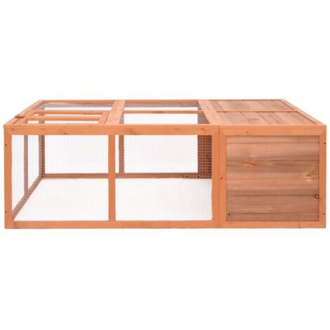 INLIFE Cage pour animaux de jardin 150x100x50 cm Bois de sapin massif
