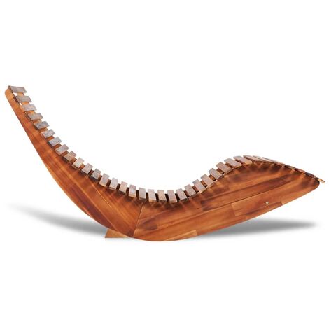 INLIFE Chaise longue basculante Bois d'acacia