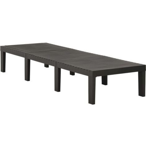 INLIFE Chaise longue Plastique Anthracite