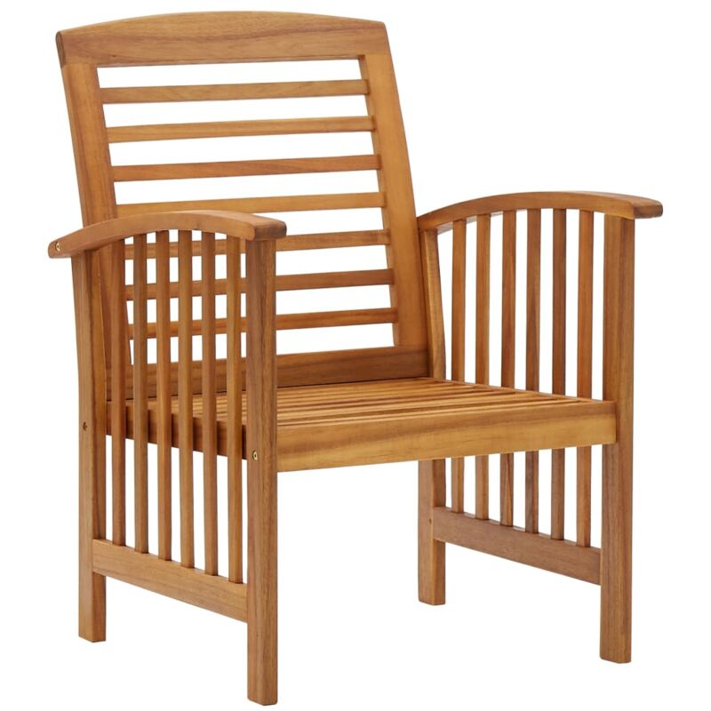Inlife - Chaises de jardin 2 pcs Bois d'acacia massif