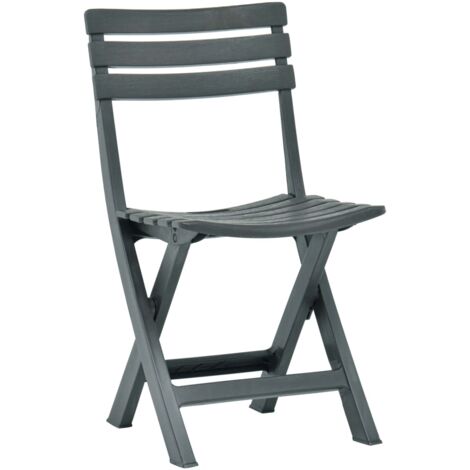 INLIFE Chaises de jardin pliables 2 pcs Plastique Vert