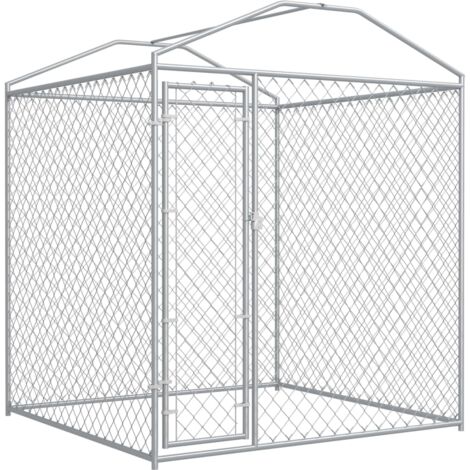 INLIFE Chenil d'extérieur pour chiens 193x193x225 cm avec toit