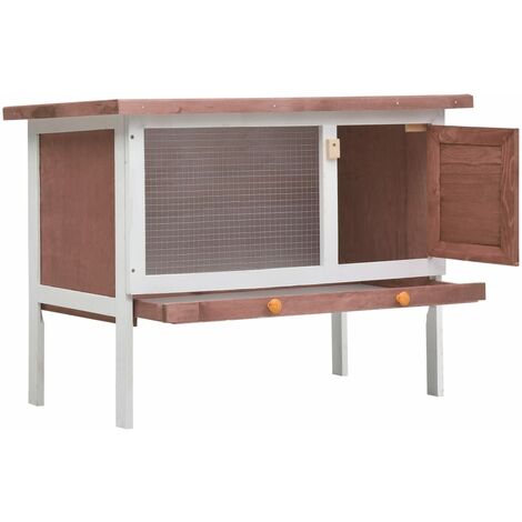 INLIFE Clapier d'extérieur 1 niveau Bois Marron