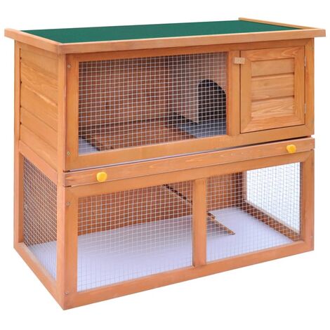 INLIFE Clapier d'extérieur Enclos pour petits animaux 1 porte Bois