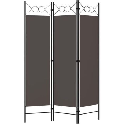 INLIFE Cloison de séparation 3 panneaux Anthracite 120x180 cm