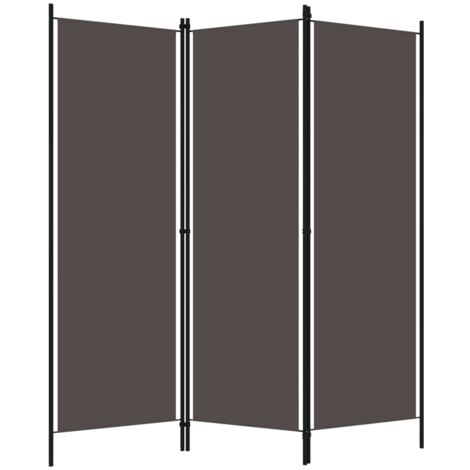 INLIFE Cloison de séparation 3 panneaux Anthracite 150x180 cm