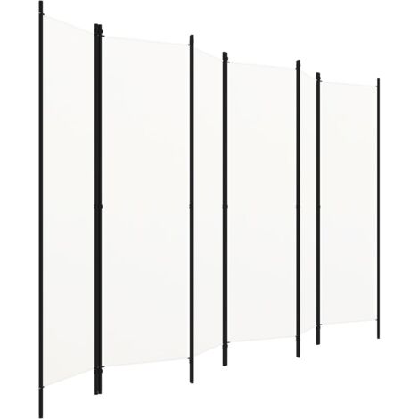 INLIFE Cloison de séparation 6 panneaux Blanc crème 300x180 cm