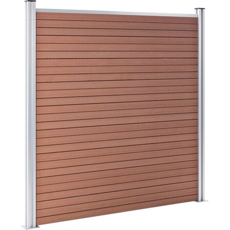 INLIFE Clôture de jardin WPC 353x186 cm Marron