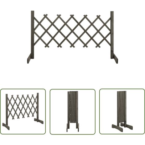 INLIFE Clôture en treillis de jardin Gris 120x60 cm Bois de sapin