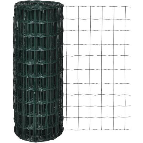 INLIFE Clôture euro Acier 25 x 1,0 m Vert