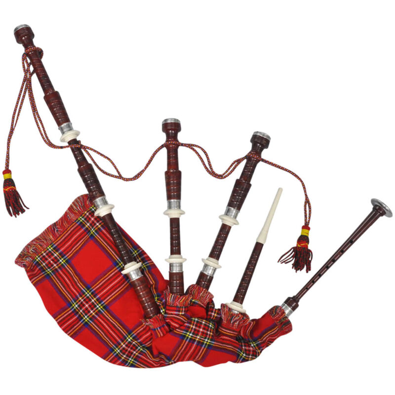 Cornemuse écossaise Great Highland Tartan rouge Royal Steward - Inlife