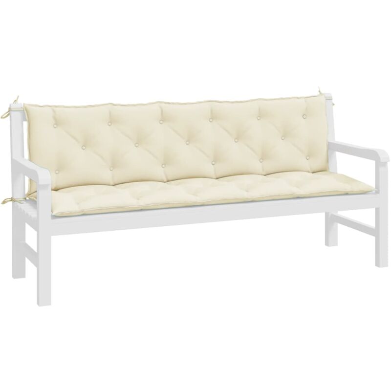 INLIFE Coussin de balancelle Blanc crème 180 cm Tissu