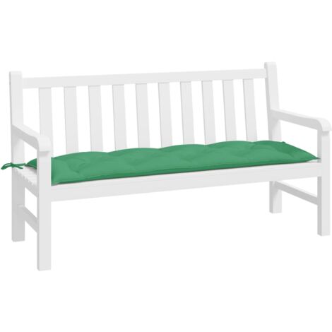 INLIFE Coussin de banc de jardin 150x50x7 cm Tissu Vert
