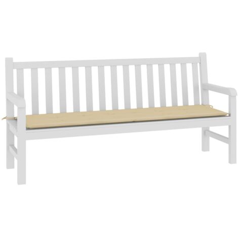 INLIFE Coussin de banc de jardin Beige 180 x 50 x 3 cm