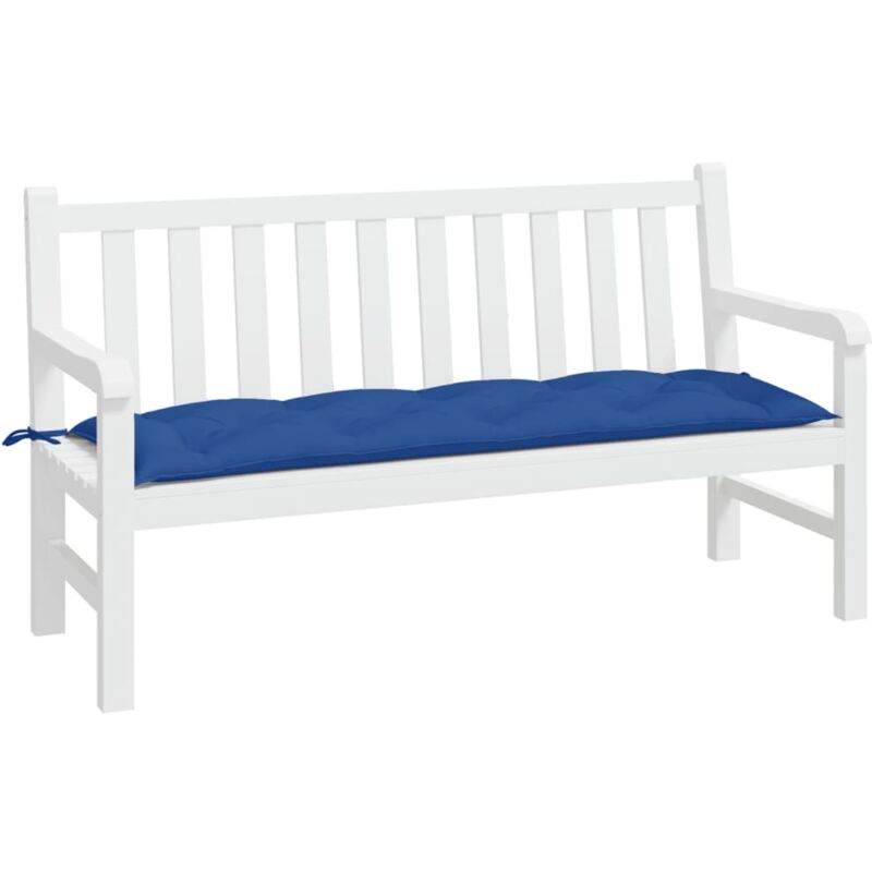 Inlife - Coussin de banc de jardin 150x50x7 cm Tissu Bleu
