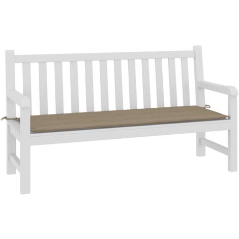 INLIFE Coussin de banc de jardin Taupe 150 x 50 x 3 cm