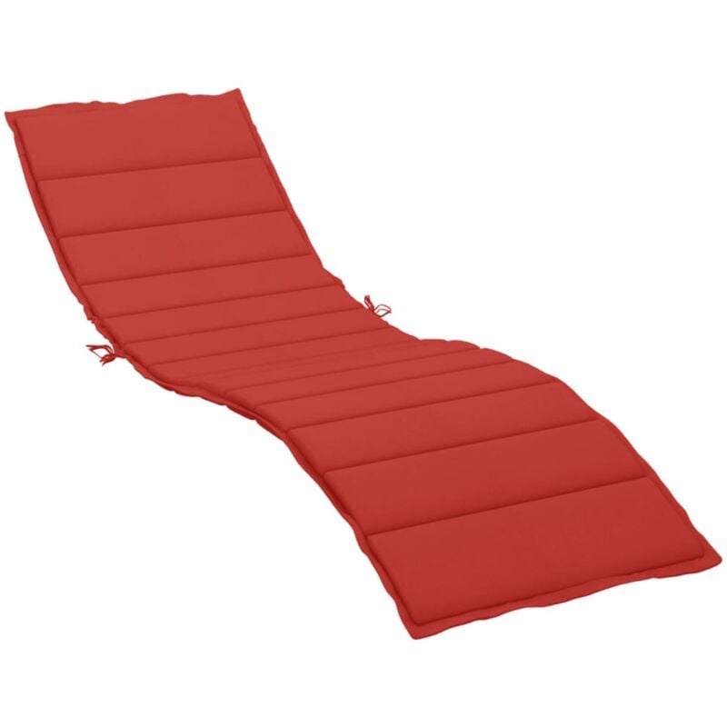 Bonnevie - inlife Coussin de chaise longue Rouge 200x60x3 cm Tissu