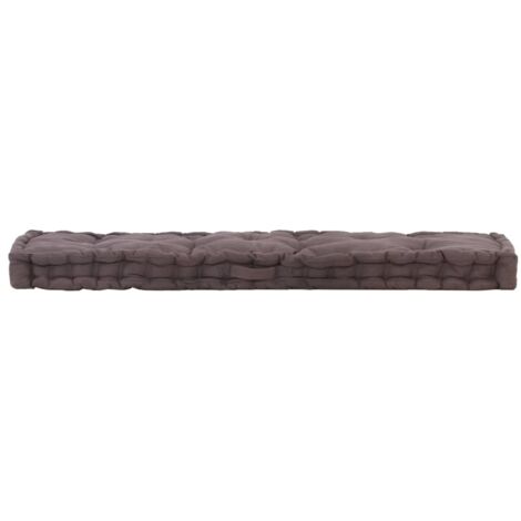 INLIFE Coussin de plancher de palette Coton 120x40x7 cm Anthracite