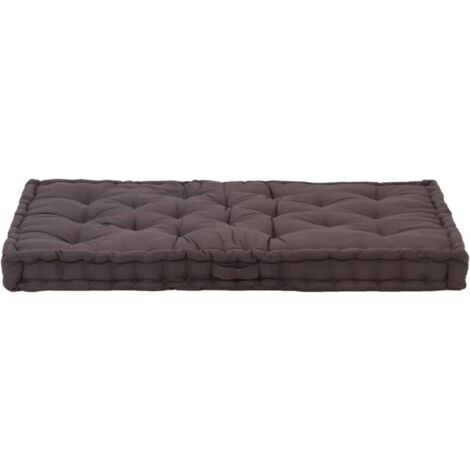 INLIFE Coussin de plancher de palette Coton 120x80x10 cm Anthracite