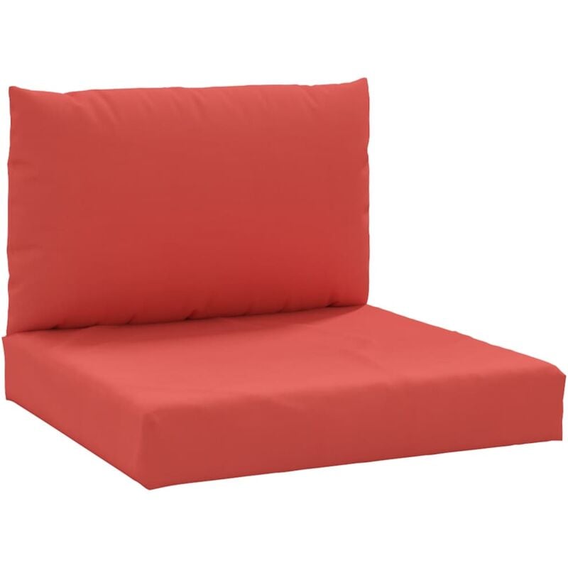Inlife - Coussins de canapé palette 2 pcs Rouge Tissu