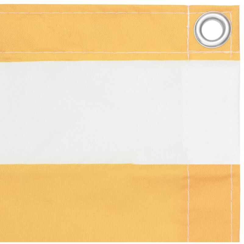 Inlife - cran de balcon Blanc et jaune Tissu Oxford 90x300 cm