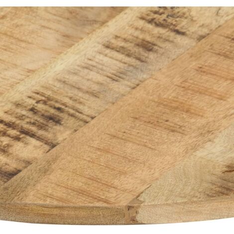 INLIFE Dessus de table Bois de manguier solide Rond 15-16 mm 80 cm
