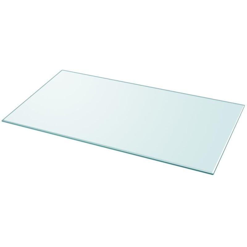 Dessus de table rectangulaire en verre trempé 1200 x 650 mm - Inlife