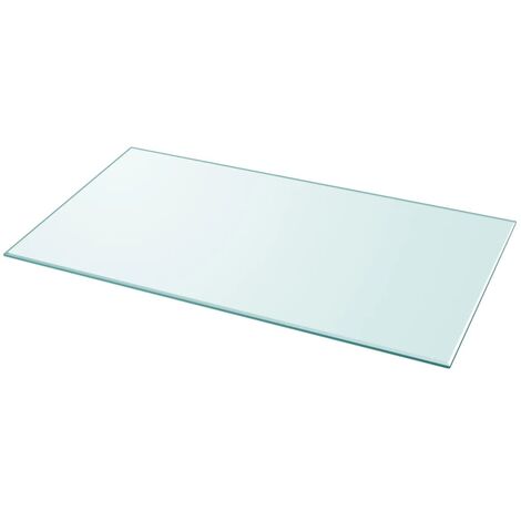 INLIFE Dessus de table rectangulaire en verre trempé 1200 x 650 mm
