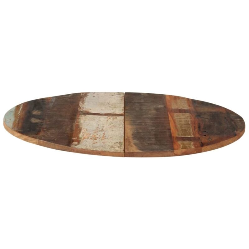 Dessus de table rond 70 cm 15-16 mm surface polie peinte et laquée en Bois de récupération solide - Inlife