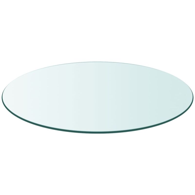 Dessus de table ronde en verre trempé 800 mm - Inlife
