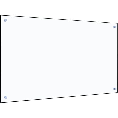INLIFE Dosseret de cuisine Transparent 100 x 60 cm Verre trempé