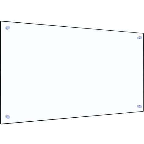 INLIFE Dosseret de cuisine Transparent 90 x 50 cm Verre trempé