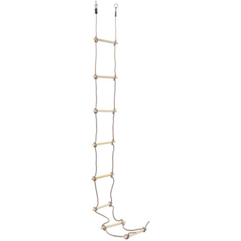 INLIFE Échelle de corde pour enfants 290 cm Bois