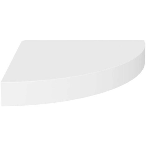 INLIFE Eckregal, schwebend, Weiß, 25 x 25 x 3,8 cm, MDF