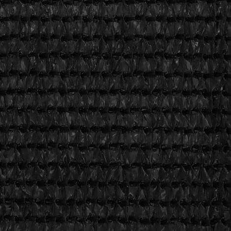 INLIFE Écran de balcon Noir PEHD 120x400 cm