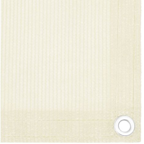 INLIFE Écran de balcon PEHD Crème 120x600 cm