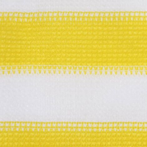 INLIFE Écran de balcon PEHD Jaune et blanc 120x600 cm