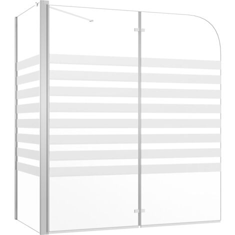INLIFE Enclos de bain 120x68x130 cm Verre trempé Rayures