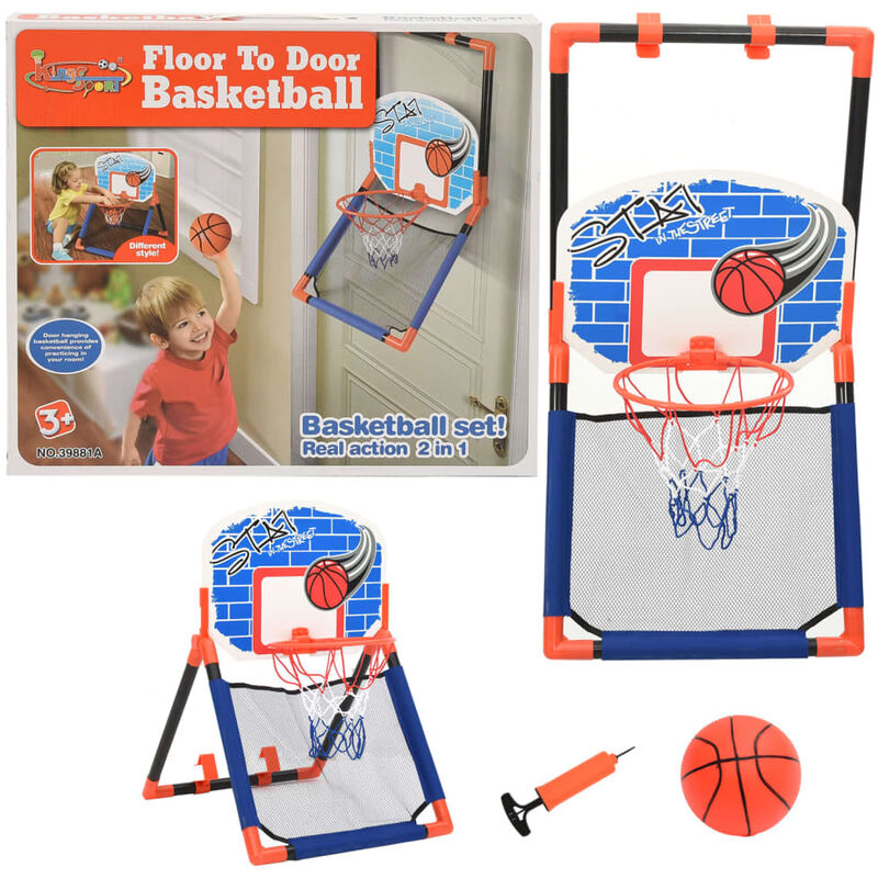 Inlife - Ensemble basket multifonctionnel de porte et mur pour enfants - Multicolore