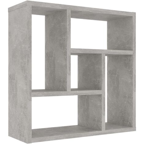 INLIFE Étagère murale 45,1x16x45,1 cm Aggloméré Gris béton