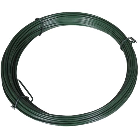 INLIFE Fil de liaison de clôture Acier 25 m 1,4/2 mm Vert
