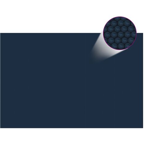 INLIFE Film solaire de piscine flottant PE 600x400 cm Noir et bleu