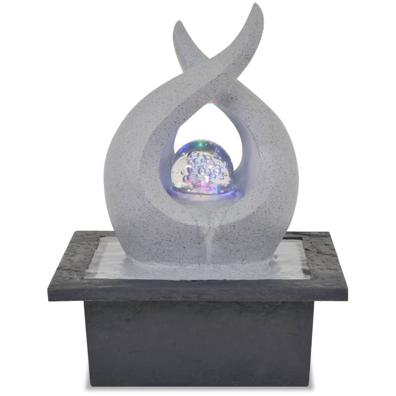 Inlife - Fontaine d'intérieur avec lampe led Polyrésine