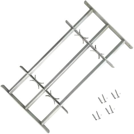 INLIFE Grille réglable de sécurité de fenêtres et 3 barres 1000-1500mm