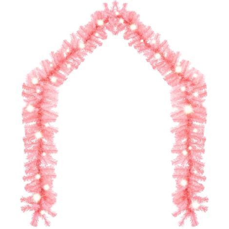 INLIFE Guirlande de Noël avec lumières LED 5 m Rose