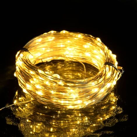 INLIFE Guirlande lumineuse Blanc chaud avec 150 LED 15 m