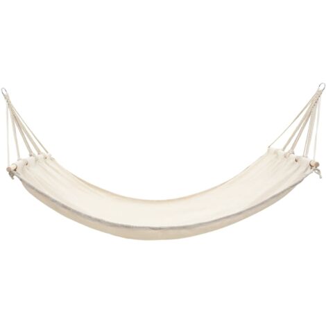 INLIFE Hamac couleur crème 210 cm x 150 cm