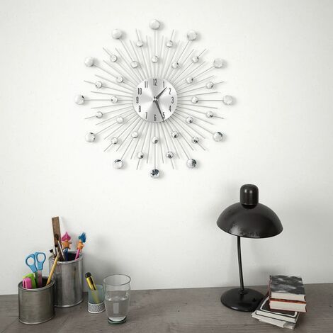 INLIFE Horloge murale avec mouvement à quartz Design moderne 50 cm